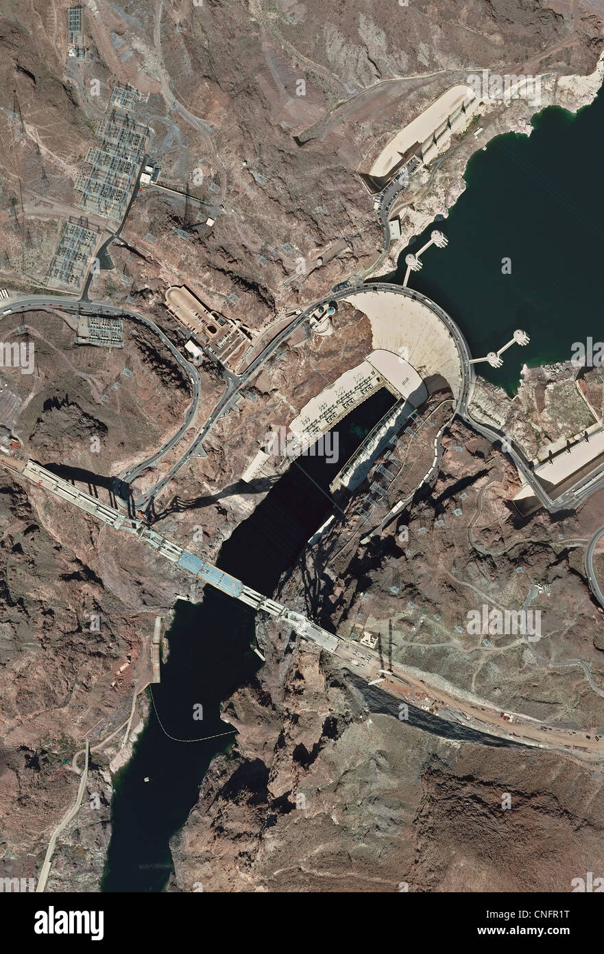 Photographie aérienne du barrage de Hoover, Nevada Banque D'Images