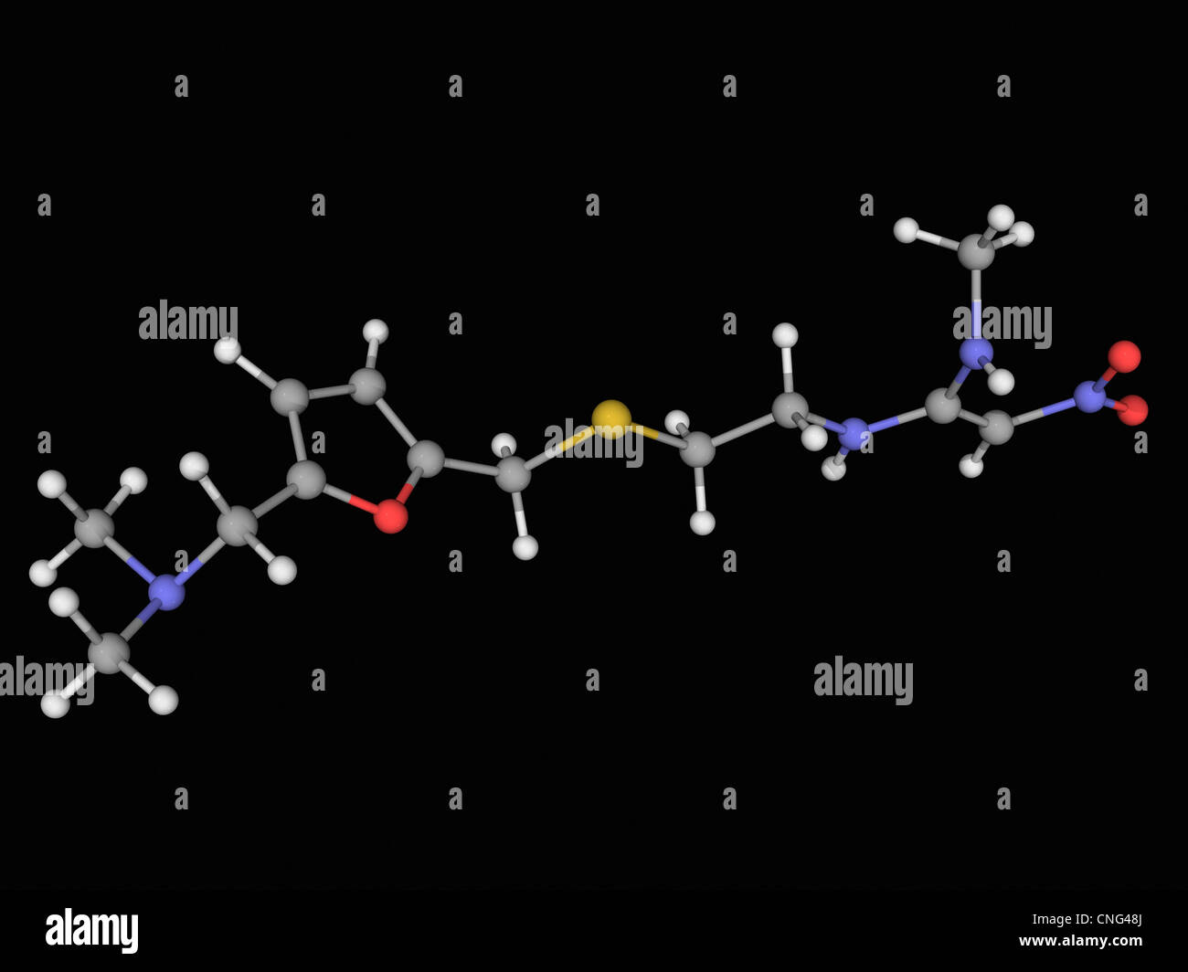 La ranitidine molécule pharmaceutique Banque D'Images