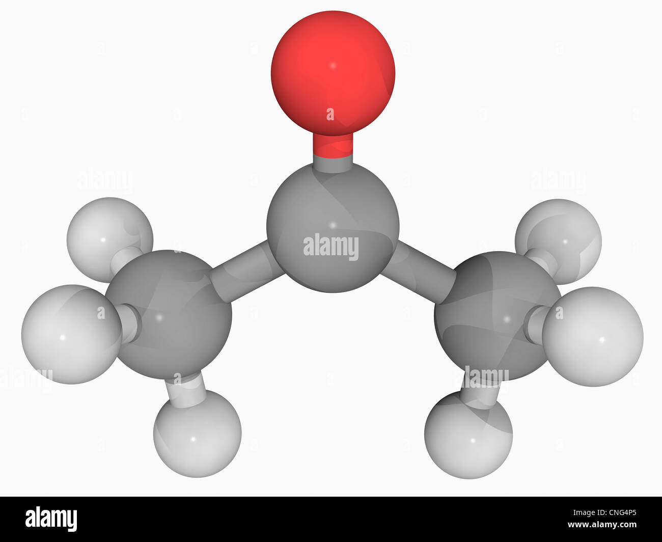 Molécule d'acétone Banque D'Images