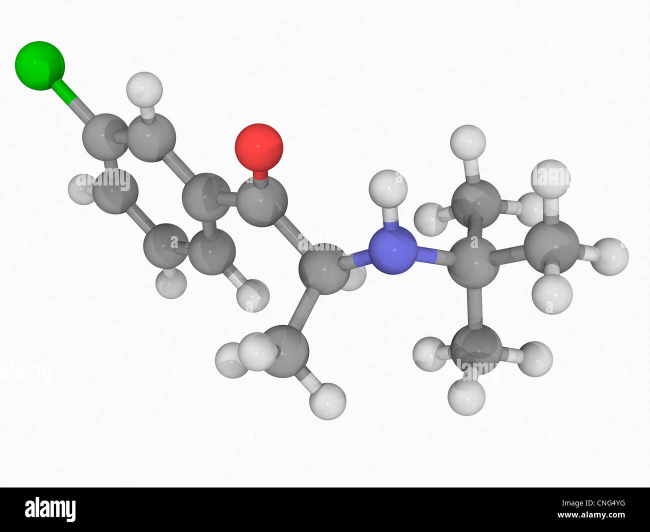 Bupropion molécule pharmaceutique Banque D'Images