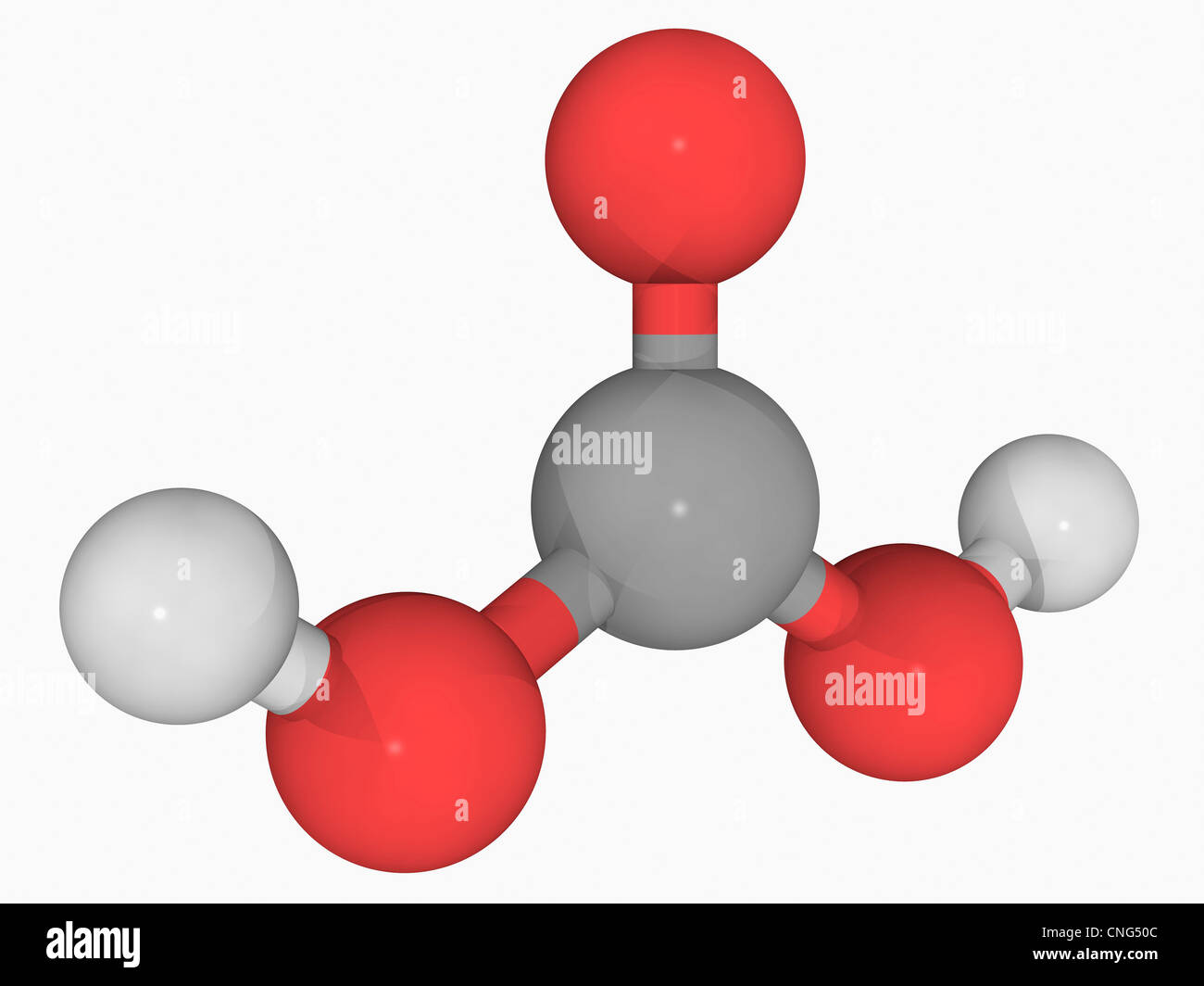 Molécule d'acide carbonique Banque D'Images