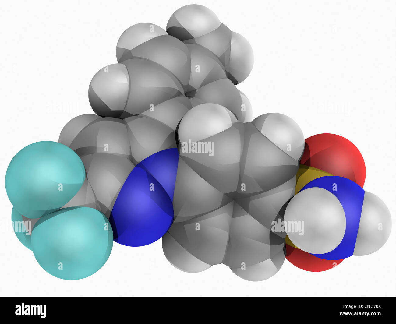 Celecoxib molécule pharmaceutique Banque D'Images