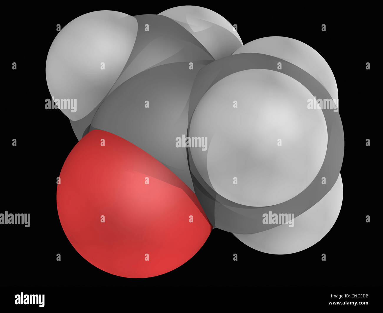 Molécule d'acétone Banque D'Images