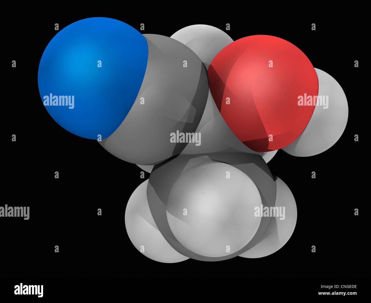 Molécule cyanohydrine d'acétone Banque D'Images