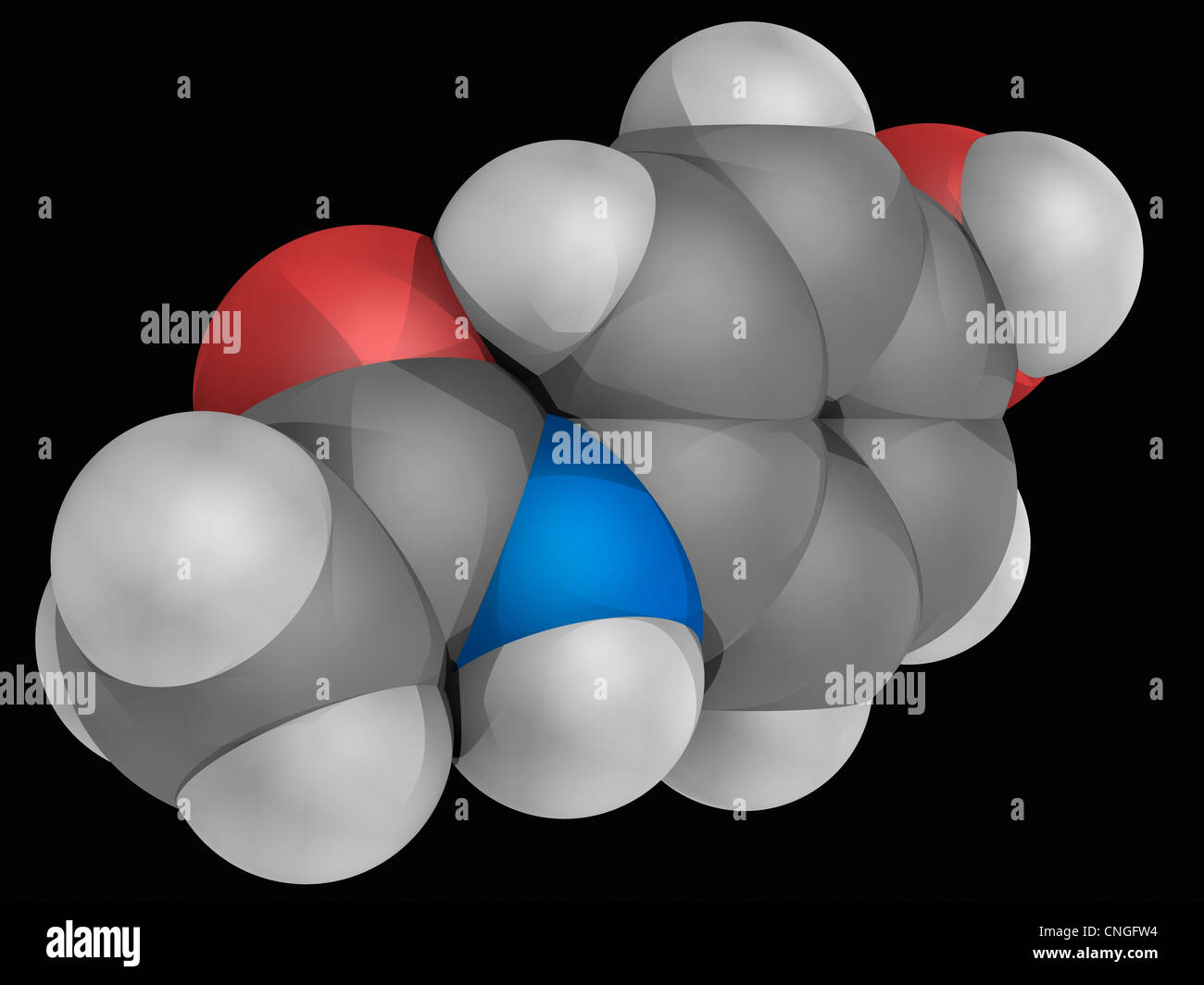 Le paracétamol molécule pharmaceutique Banque D'Images