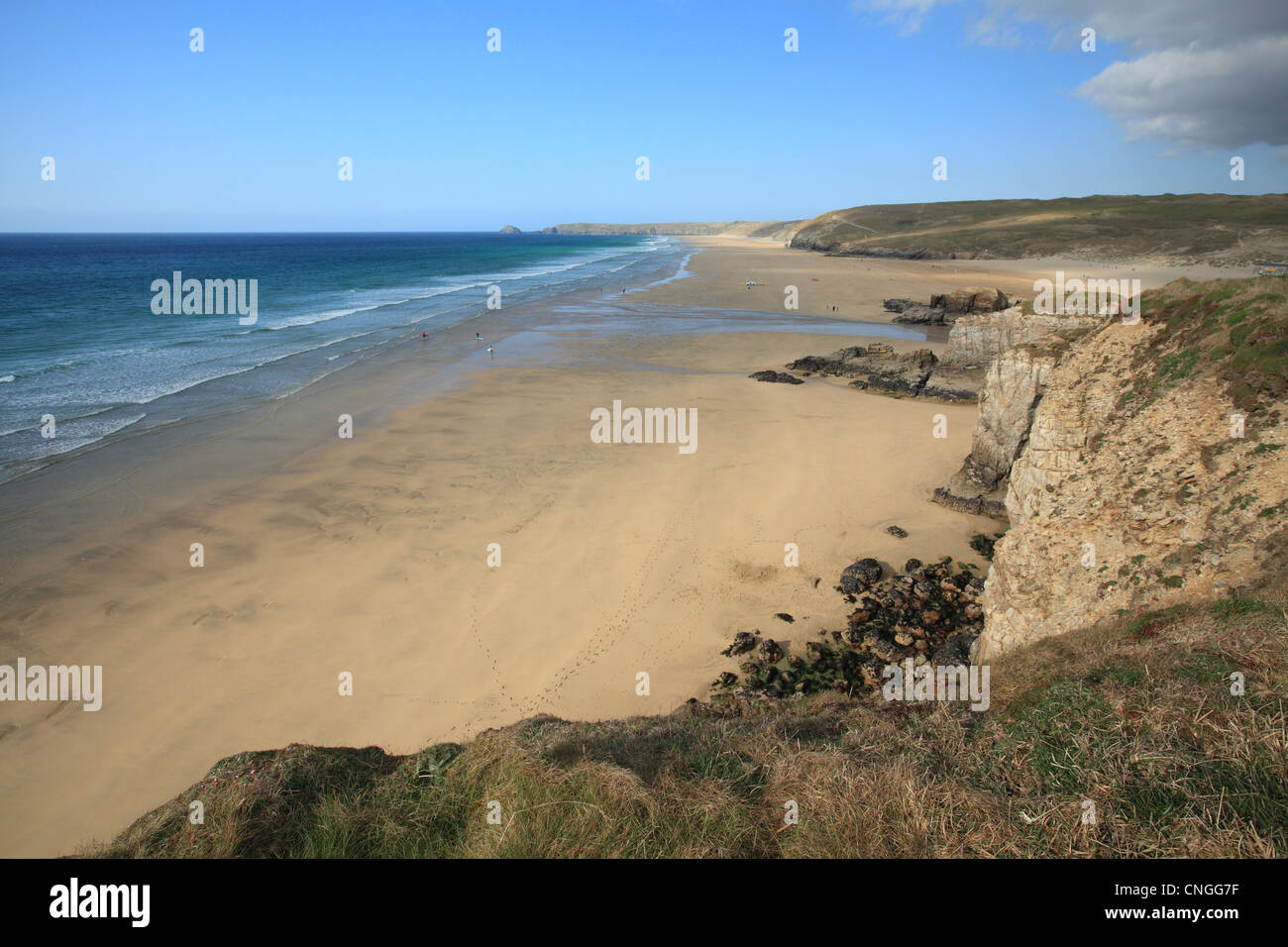 Broad Oak beach, North Cornwall, England, UK Banque D'Images