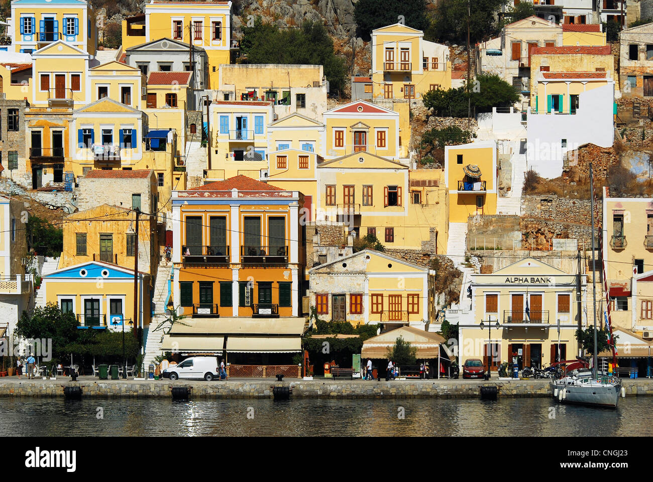 Europe Grèce Dodécanèse Symi Symi la ville Banque D'Images