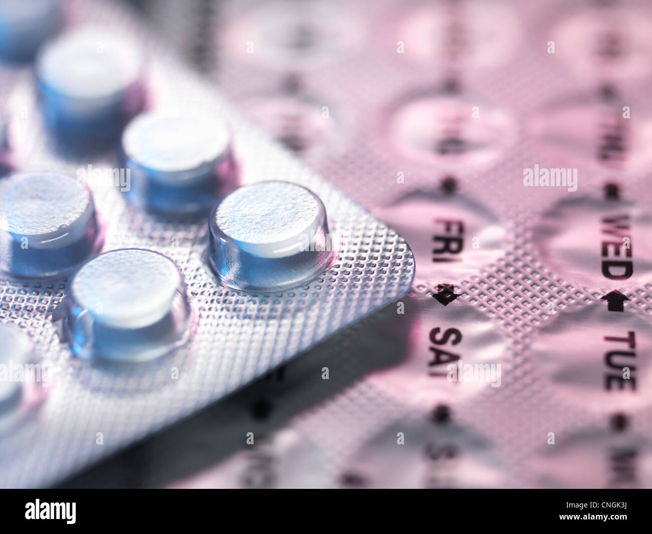 Pilules contraceptives Banque D'Images