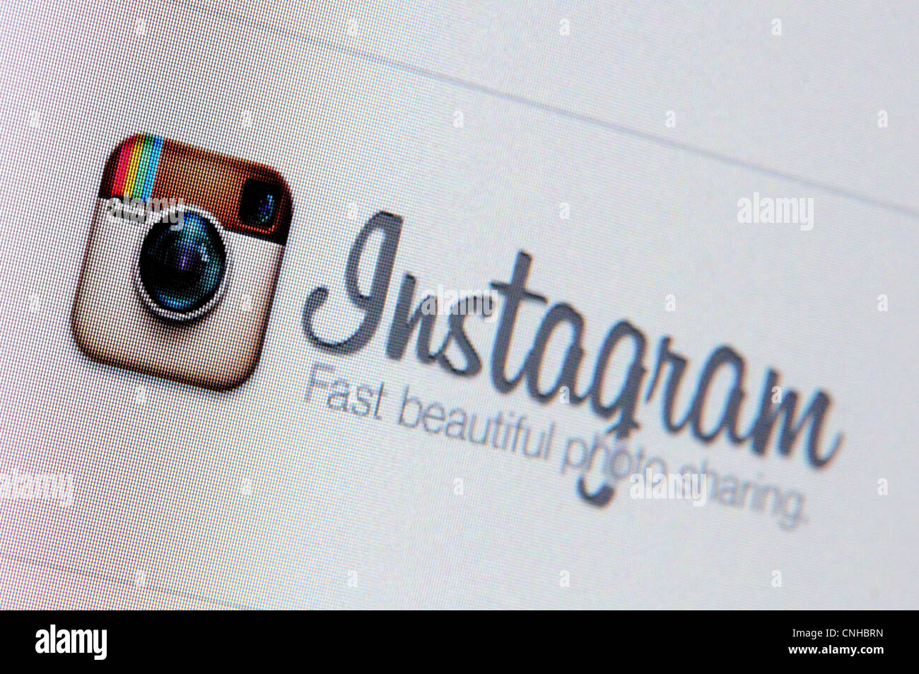 Logo Instagram sur écran d'ordinateur. Banque D'Images