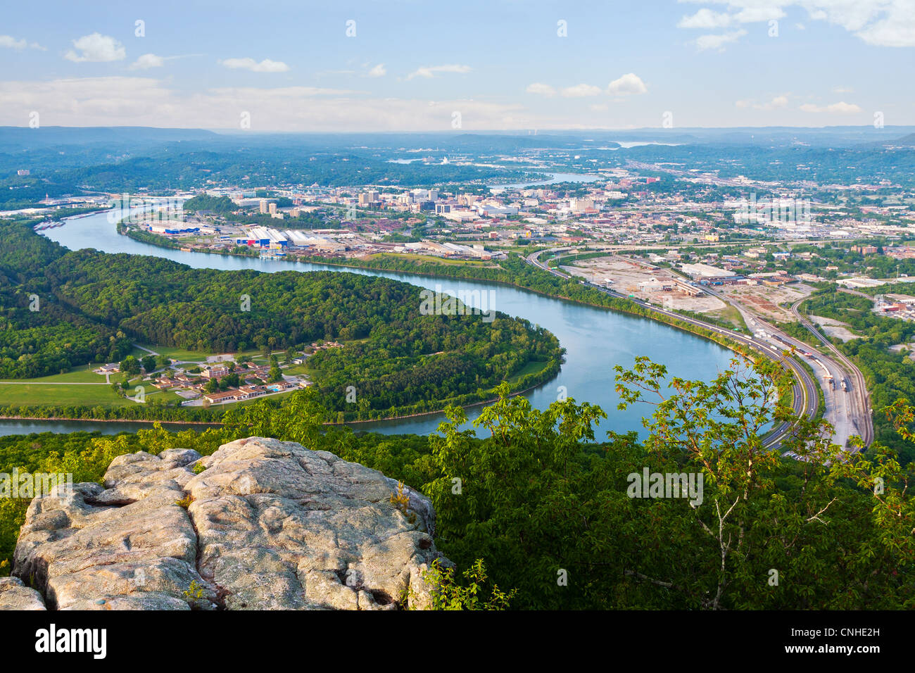 Avis de Chattanooga, Tennessee de Lookout Mountain Banque D'Images