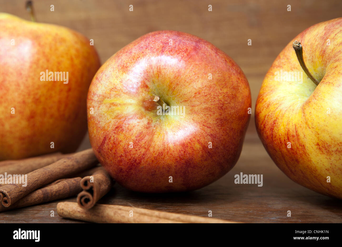 Pommes et Cannelle Banque D'Images
