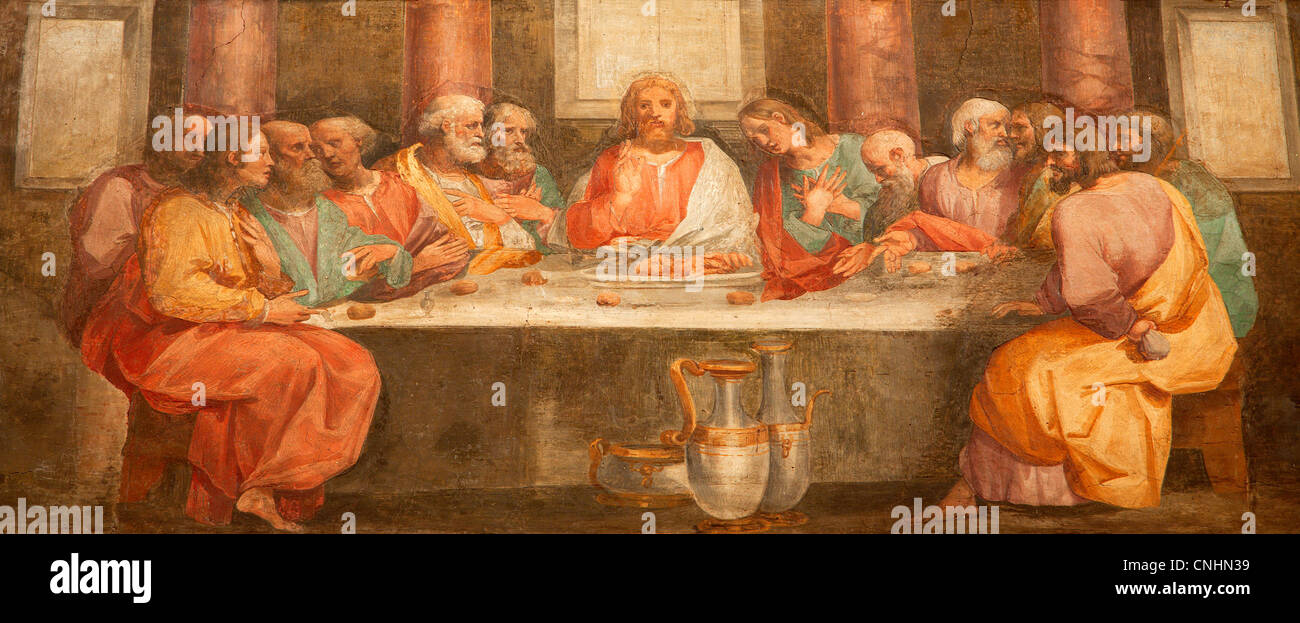 Rome - fresque de l'Église du Christ forme super Santa Prassede Banque D'Images