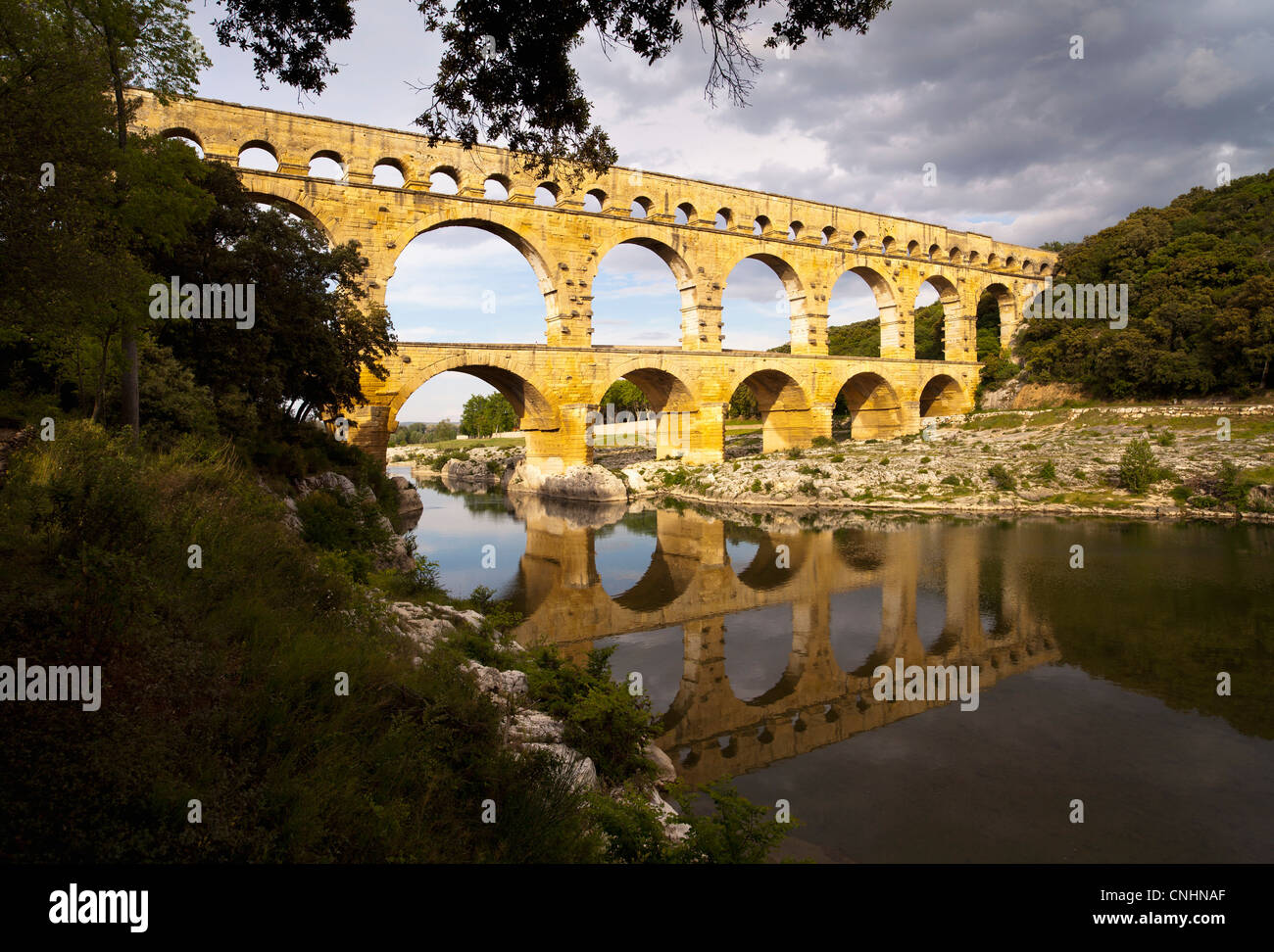 Le Pont du Gard en France Banque D'Images
