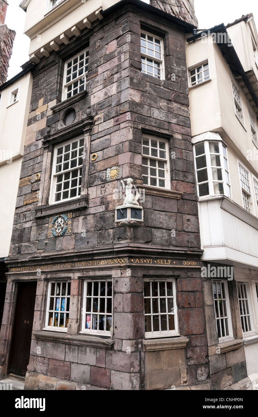 John Knox House sur la rue principale, une partie de la Royal Mile, dans la vieille ville d'Édimbourg Banque D'Images