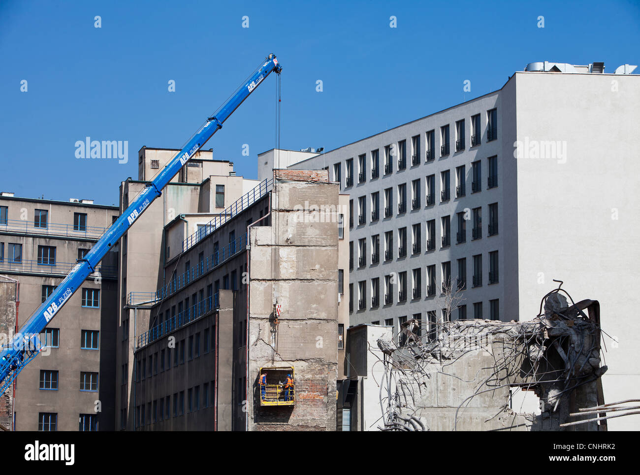 ***PHOTO***le groupe d'investissement Penta tchécoslovaque commence la construction de Prague plus grand bâtiment de bureaux projet capital Banque D'Images