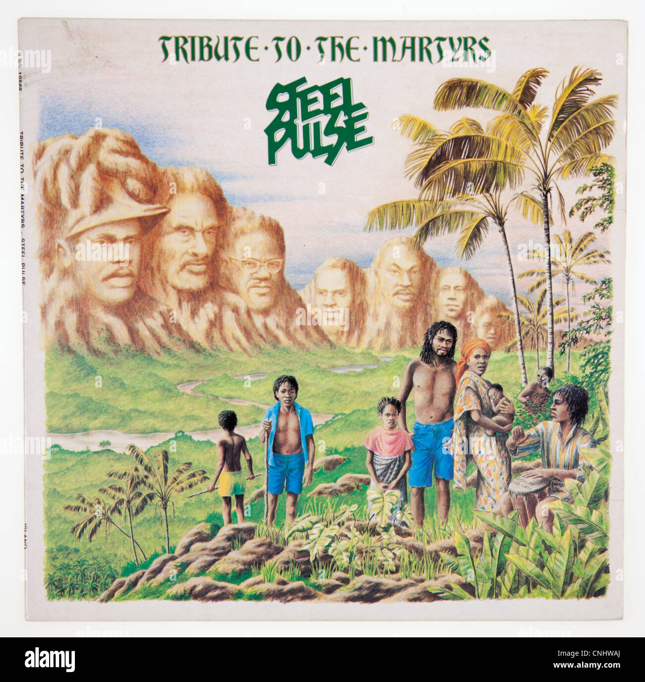 Couverture de l'album vinyle "Hommage à l'Martyrs' par Steel Pulse 1979 parution sur les îles Records Banque D'Images