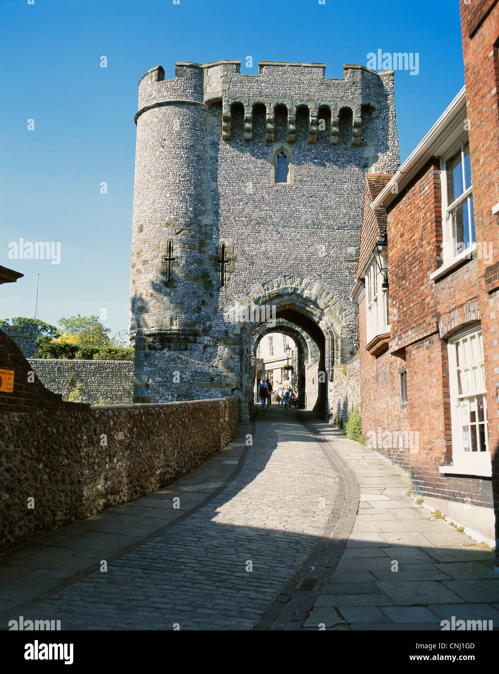 Château De Lewes, Barbican Gate, East Sussex, Angleterre, Gb, Royaume-Uni Banque D'Images