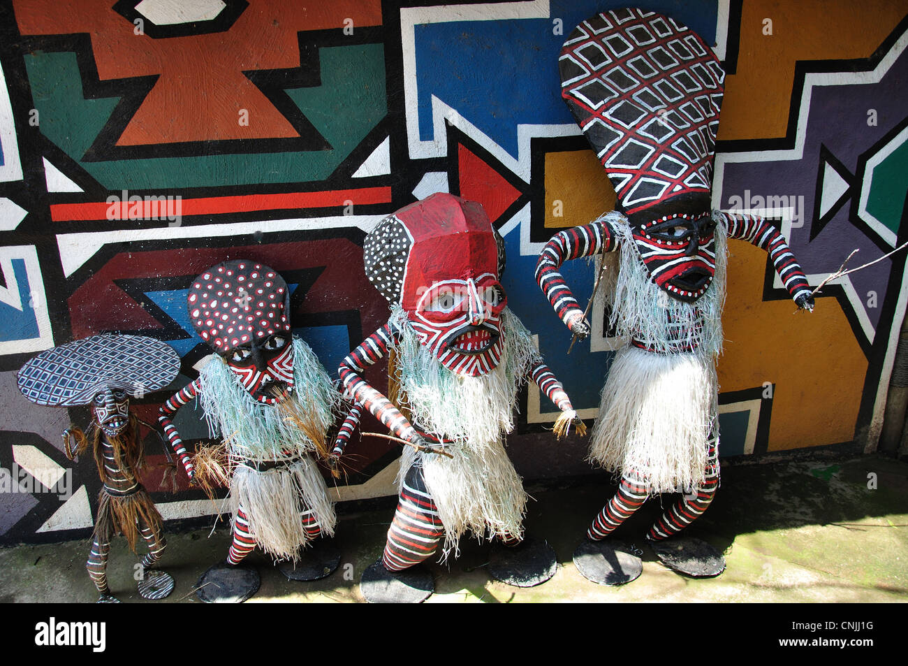 Chiffres à l'esprit de souvenirs africains Lesedi Cultural Village, Broederstroom, Johannesburg, Gauteng, Afrique du Sud Banque D'Images