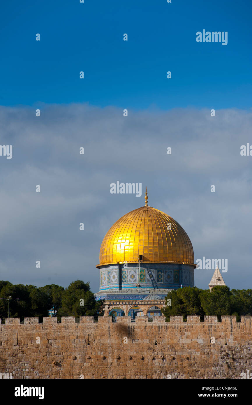 Moyen Orient Israël Jérusalem ancien dôme du Rocher sanctuaire musulman Islamique Banque D'Images