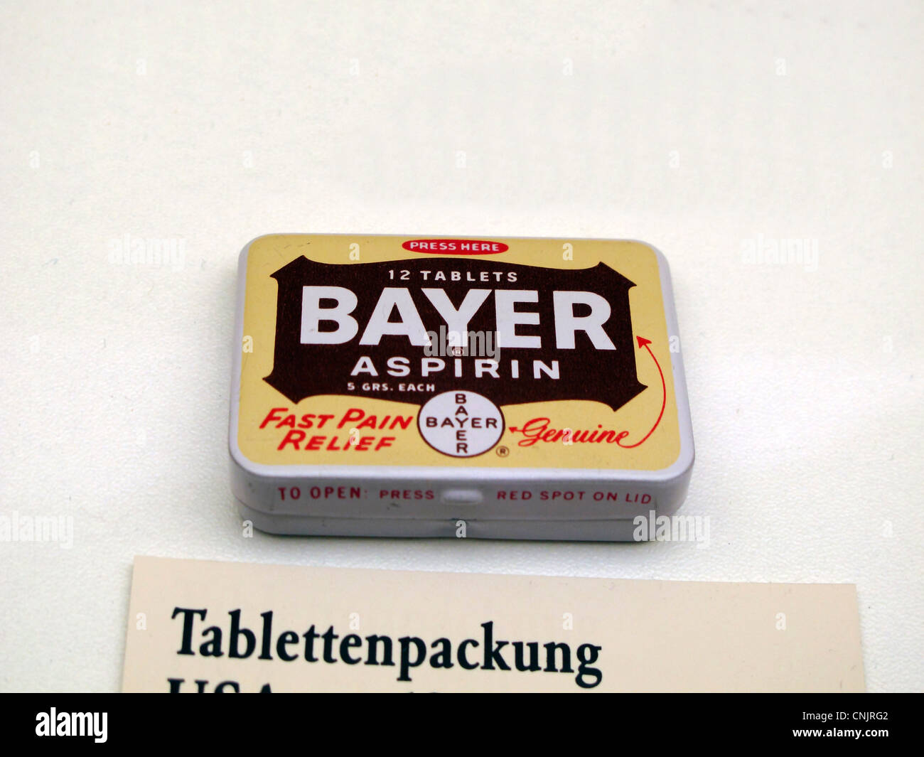 Nostalgic bayer aspirin tube germany Banque de photographies et d