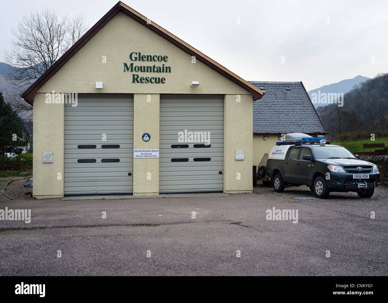 Glencoe Mountain Rescue Center Banque D'Images