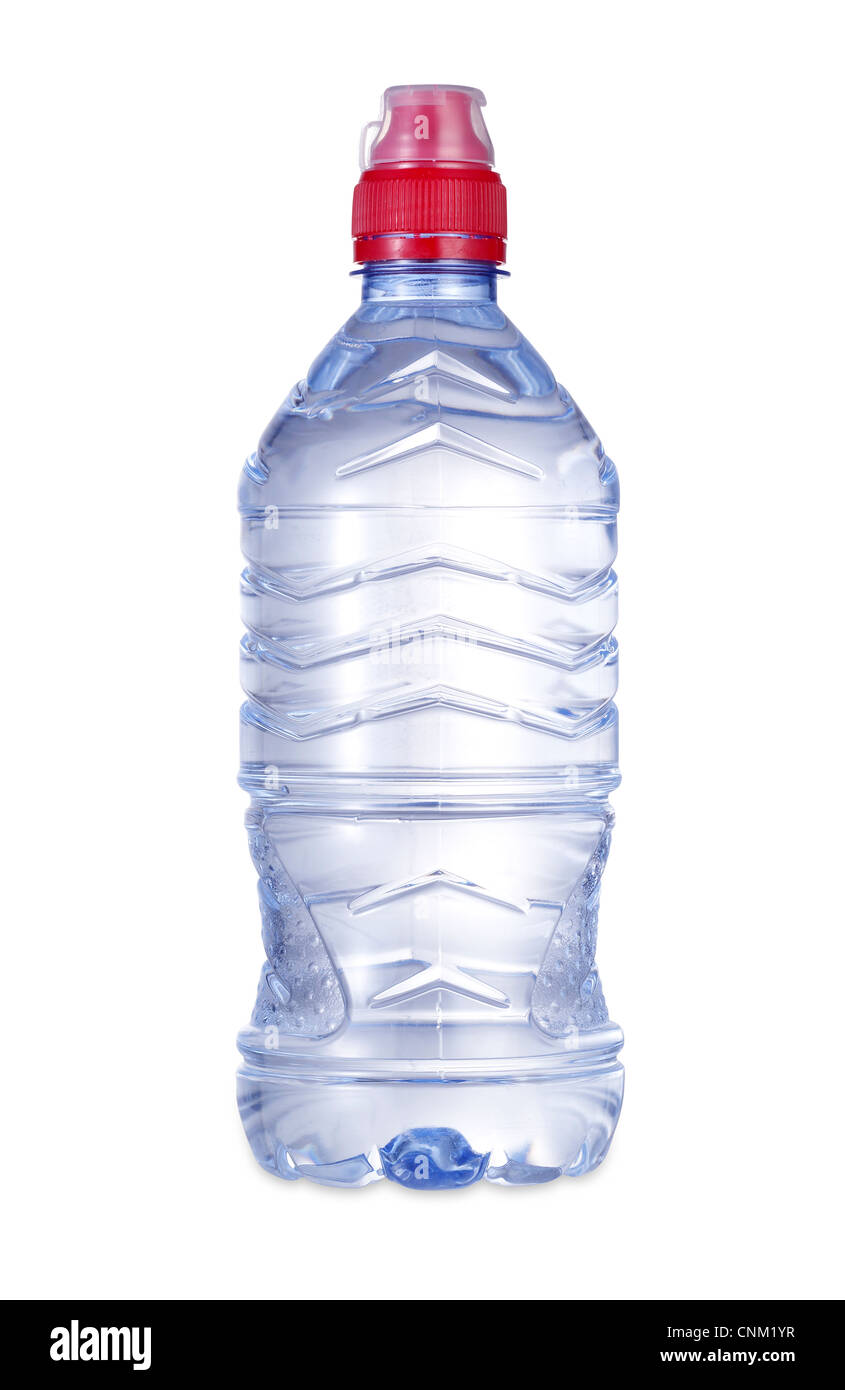 Une bouteille d'eau avec clipping path Banque D'Images