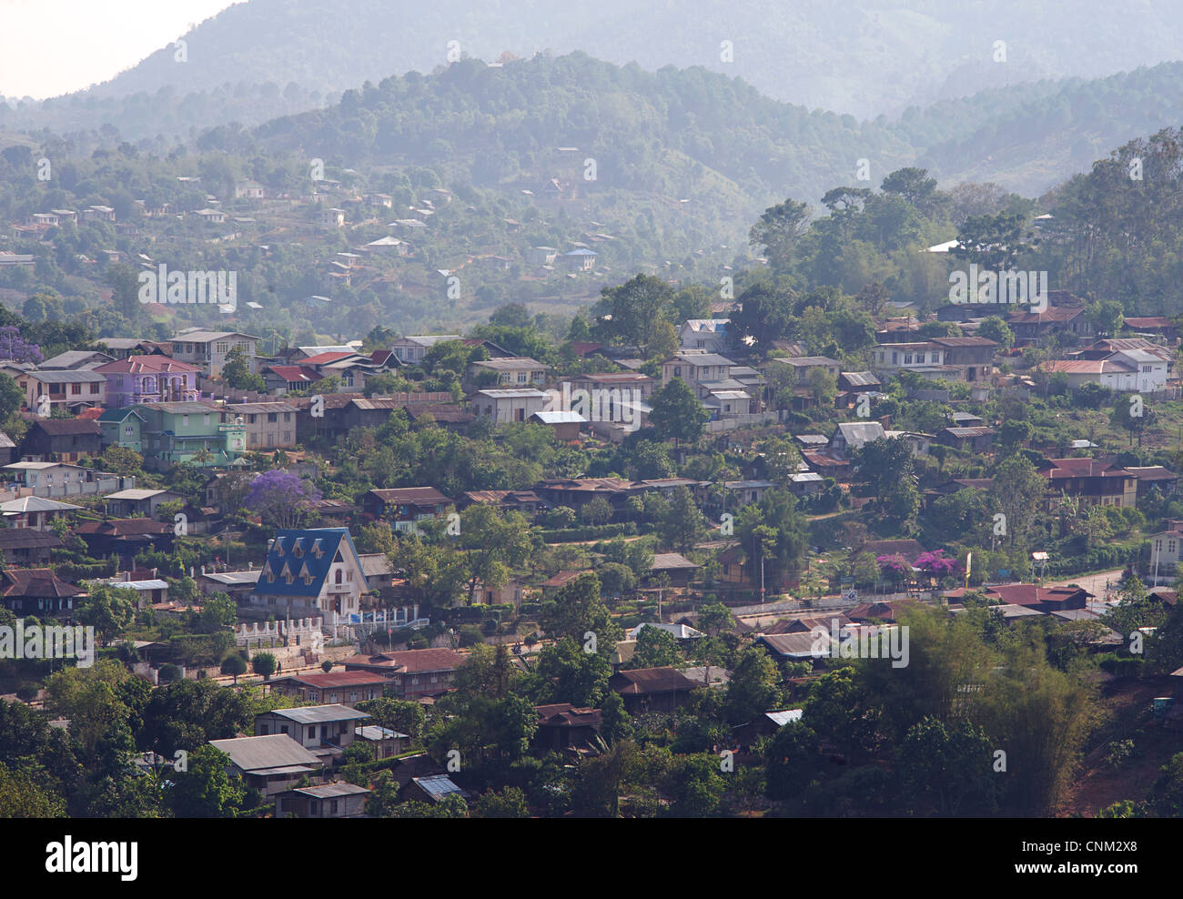 Périphérie de la ville de Kalaw, Birmanie. Myanmar Banque D'Images