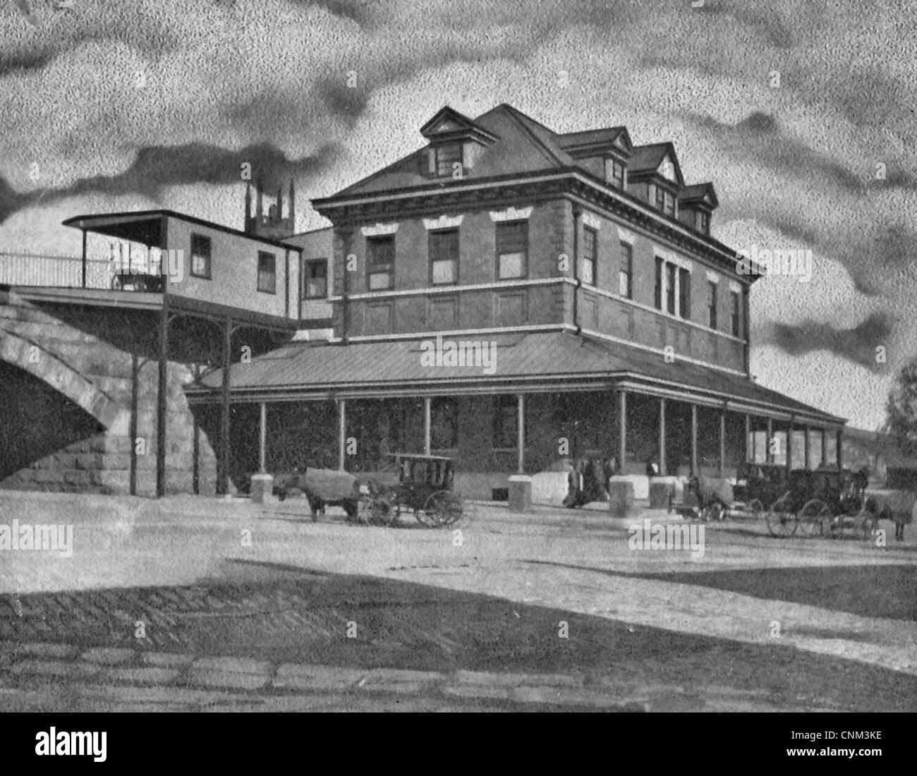 Penn Station, New Brunswick, NJ vers 1907 Banque D'Images
