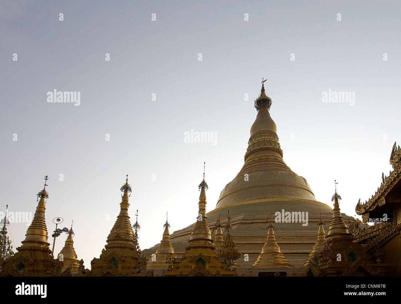 La pagode Shwedagon, Rangoon, Birmanie. Myanmar Banque D'Images