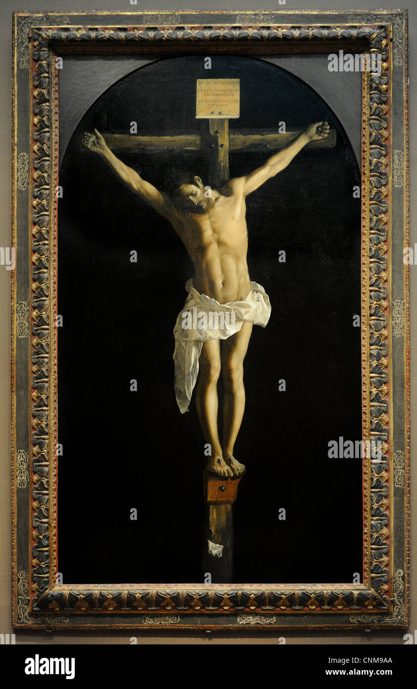 La Crucifixion, 1627 par l'artiste espagnol Francisco de Zurbaran Banque D'Images