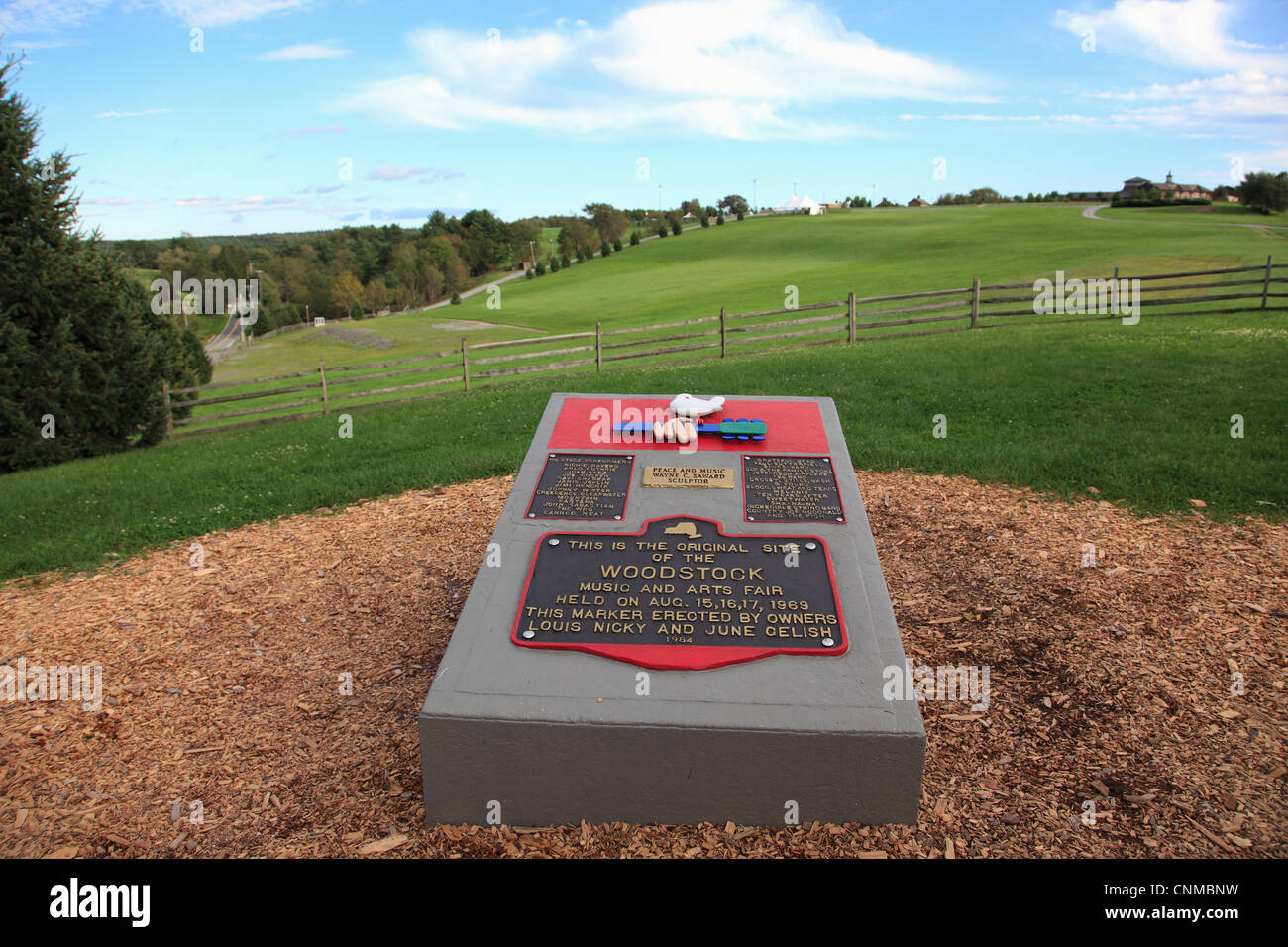 Monument du Festival de musique de Woodstock 1969, l'État de New York, États-Unis d'Amérique, Amérique du Nord Banque D'Images