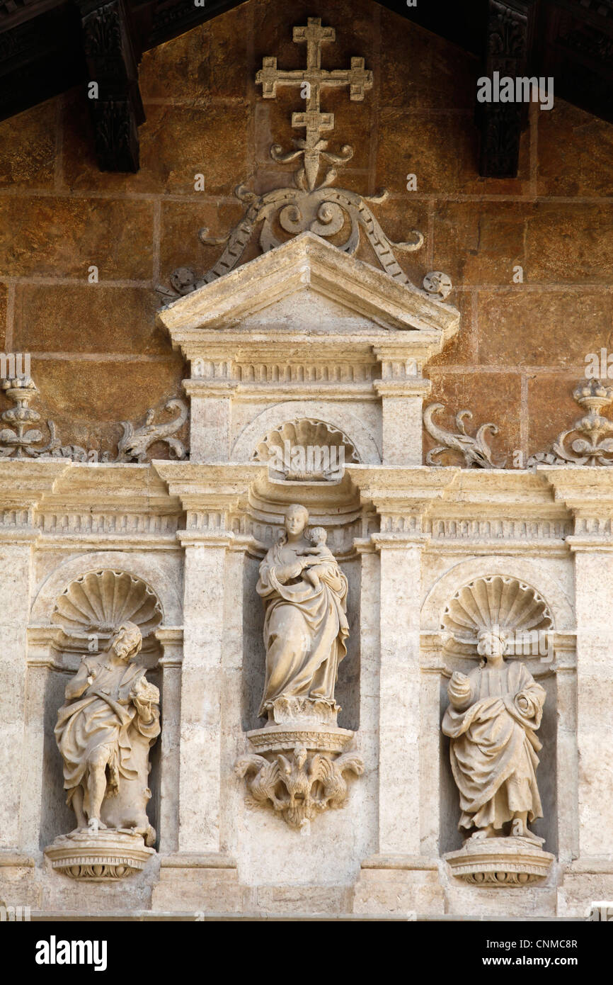 Sculptures dans la cathédrale de Grenade, Grenade, Andalousie, Espagne, Europe Banque D'Images