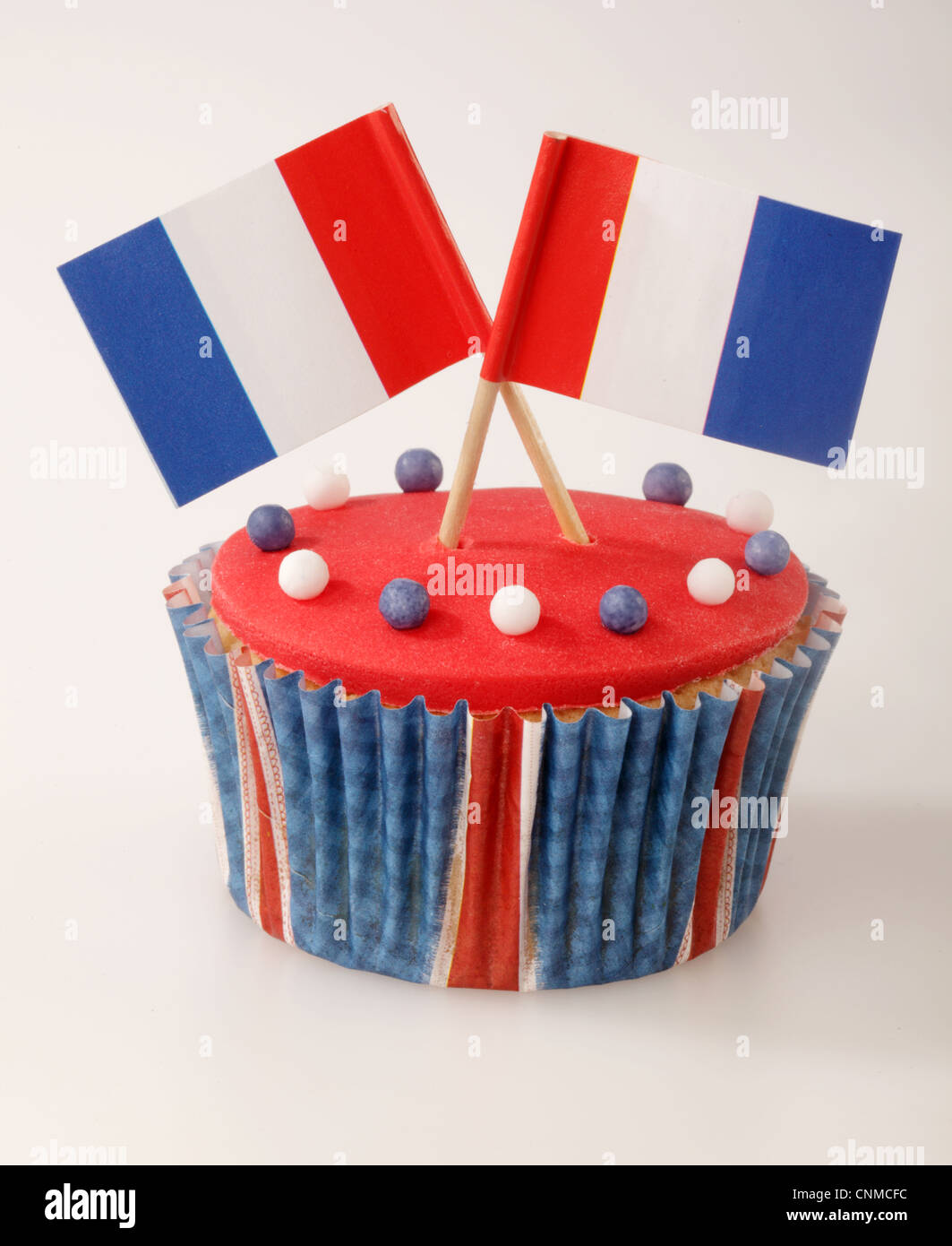 Drapeau français CUPCAKE Banque D'Images