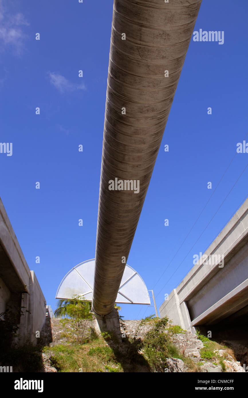 Florida Upper Key Largo Florida Keys, Largo Sound Canal, US Highway route 1, pont, 130 km de long transmission de l'eau principale, pipeline, FL120331067 Banque D'Images