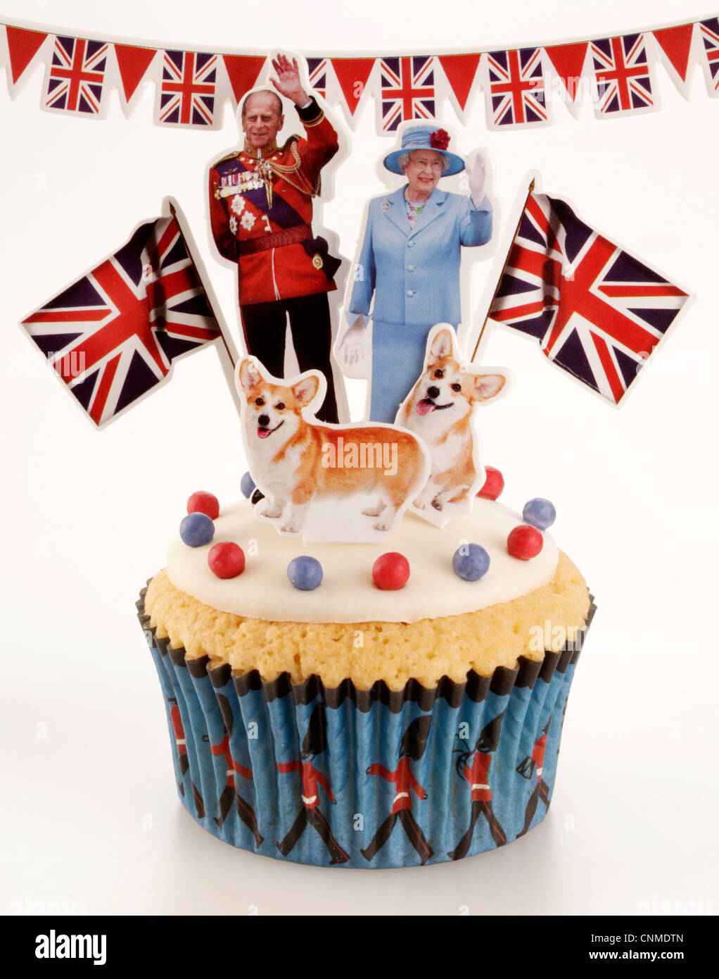 ROYAL BRITISH CELEBRATION CUPCAKE Banque D'Images