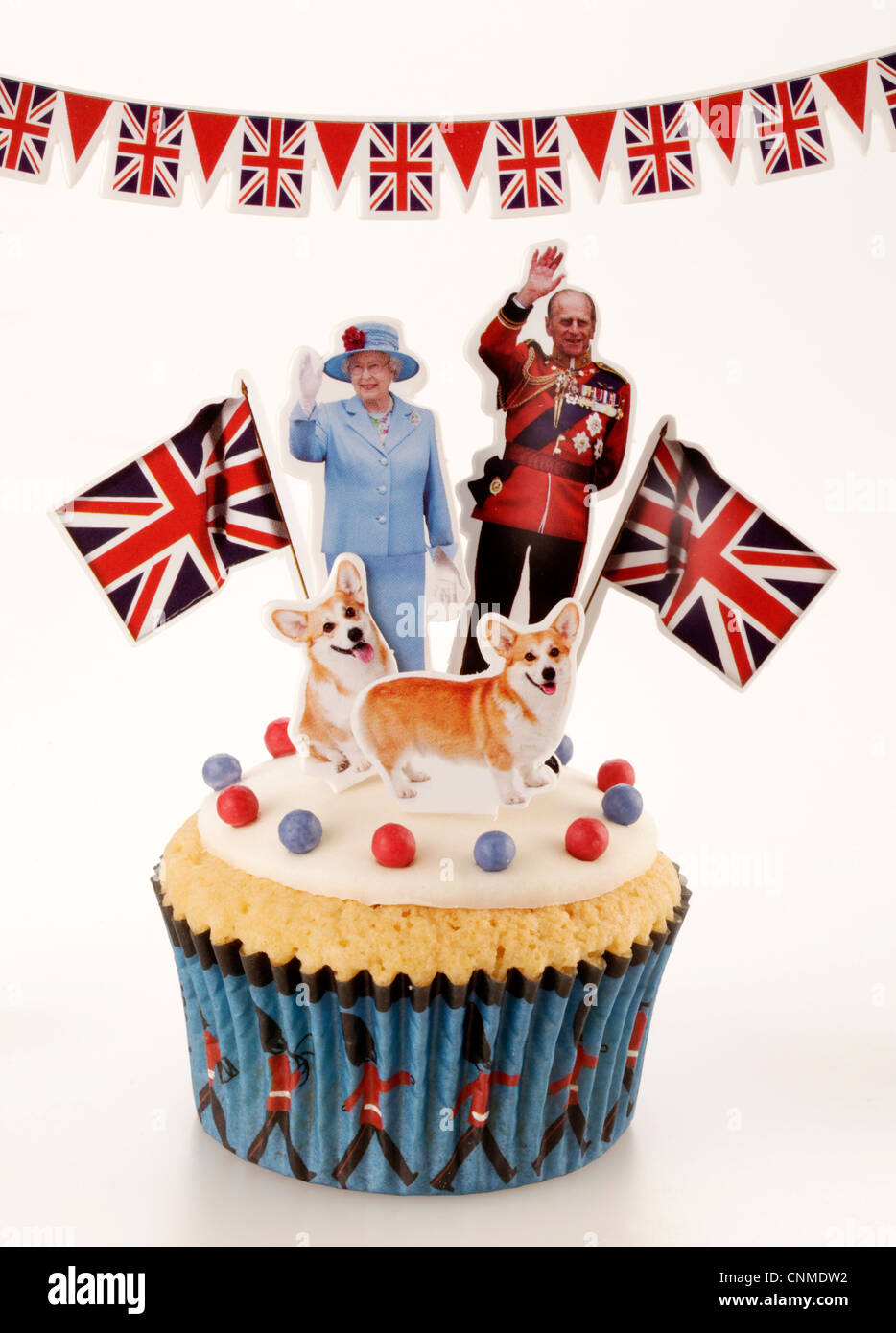 ROYAL BRITISH CELEBRATION CUPCAKE Banque D'Images