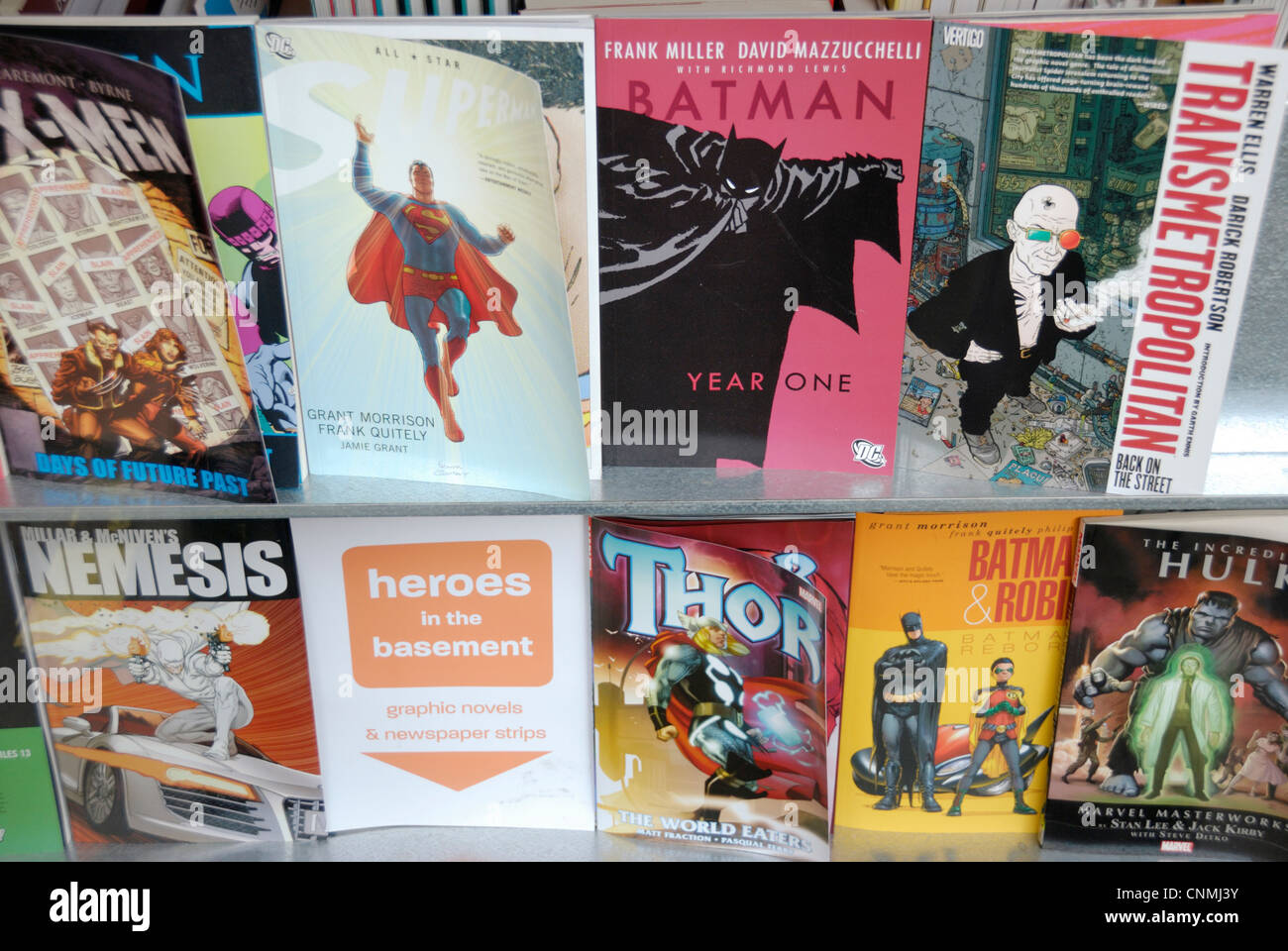 Les bandes dessinées de super-héros Banque D'Images