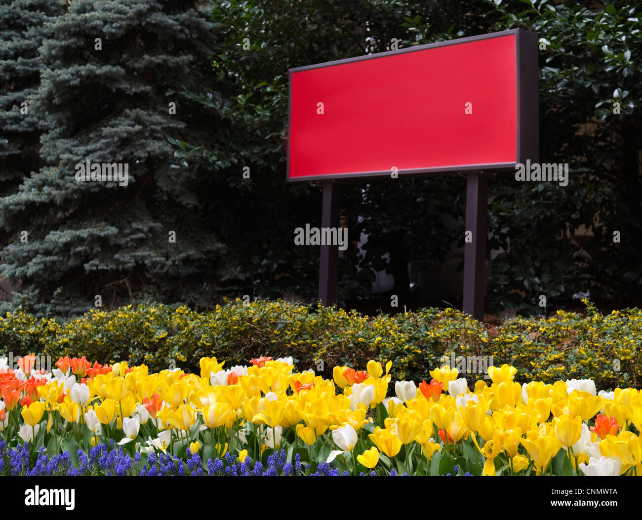 L'entreprise signe rouge blanc Banque D'Images