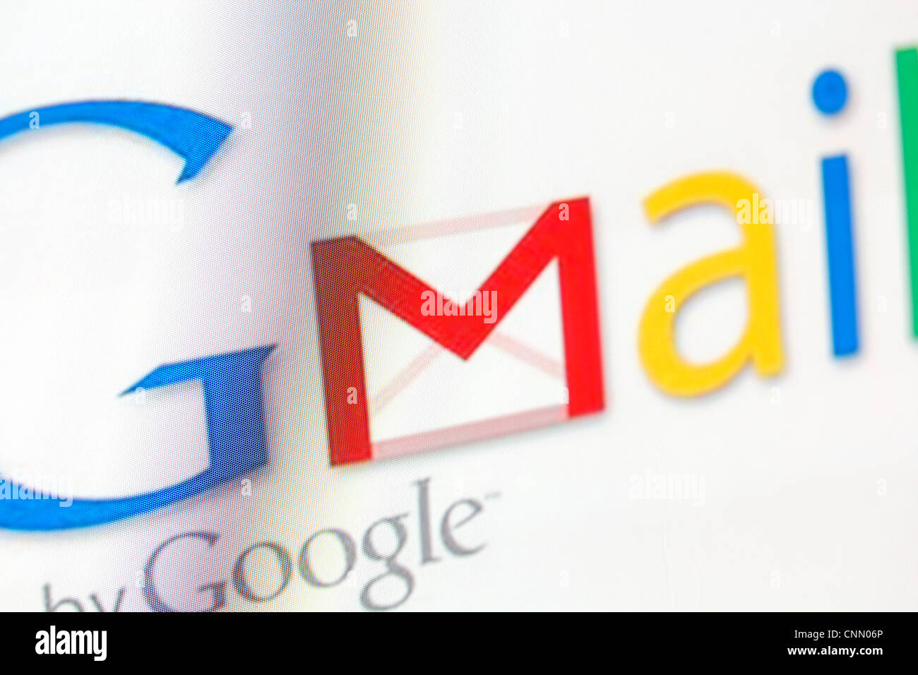 Logo Gmail sur un écran de surveillance Banque D'Images