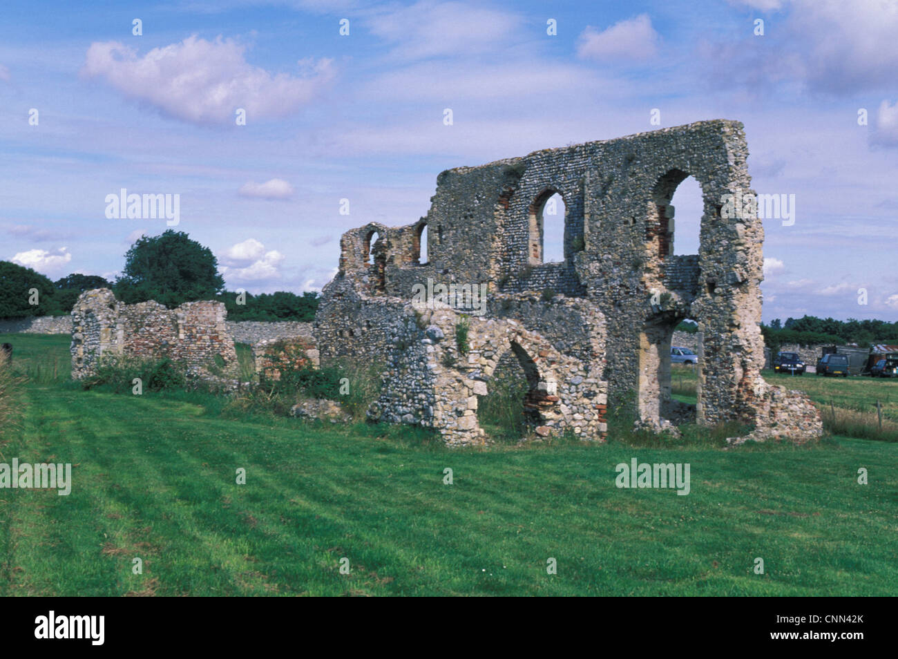 Greyfriars Dunwich Suffolk une ruine du 13ème siècle Banque D'Images