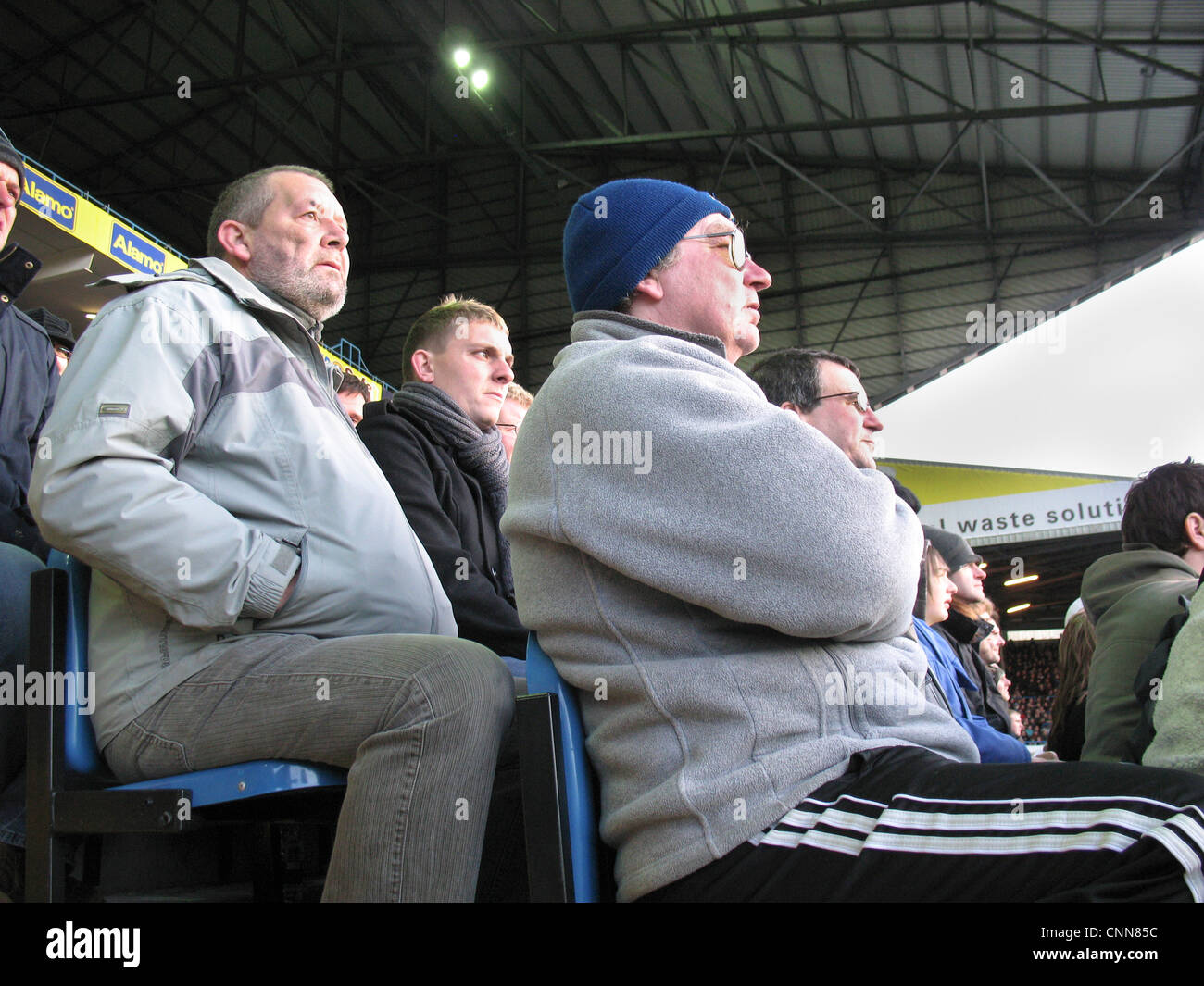 Les fans de football à la Leeds United Football Club - Elland Road Banque D'Images