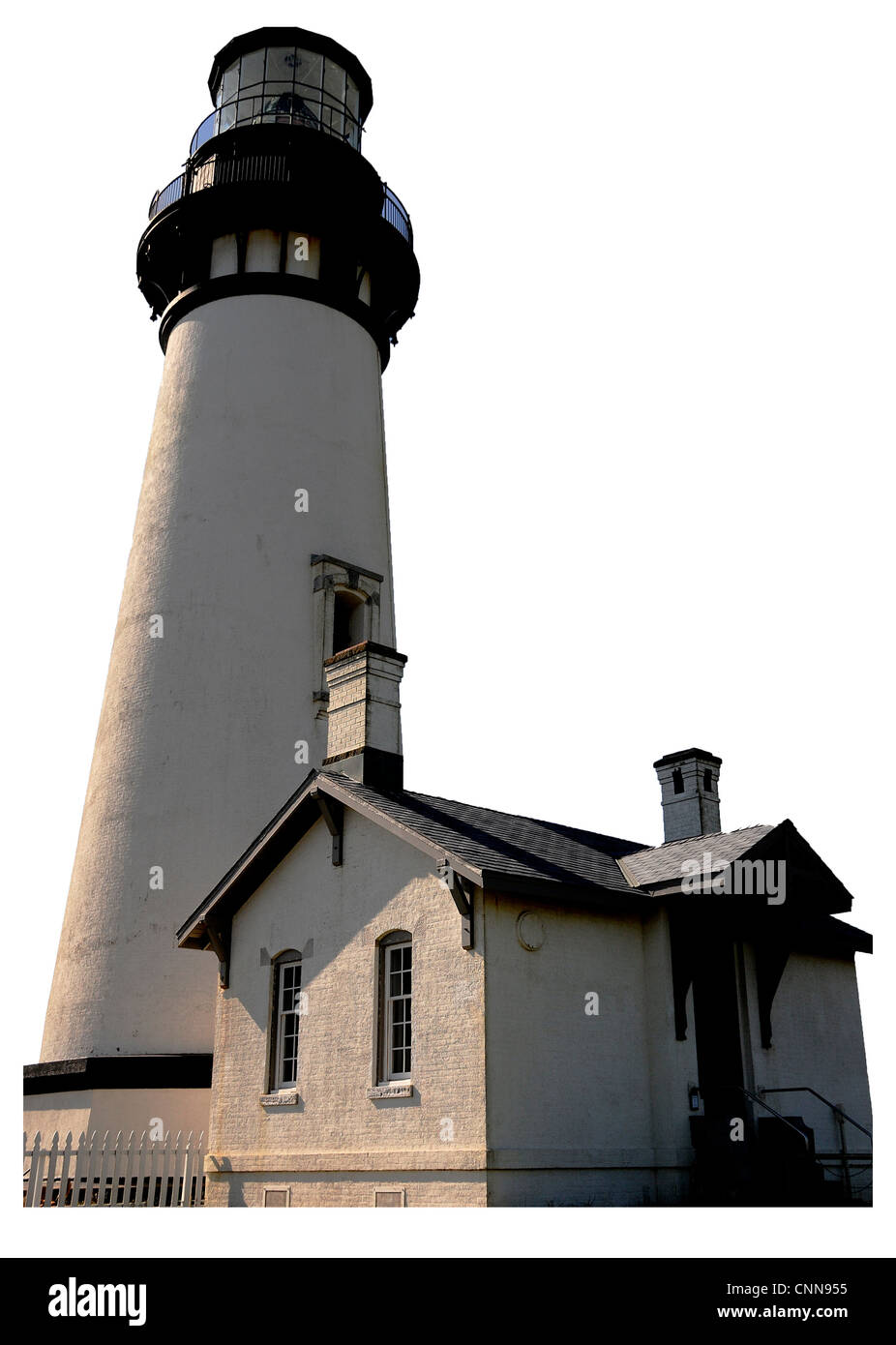 Un phare at Yaquina Head près de Newport, Oregon Banque D'Images