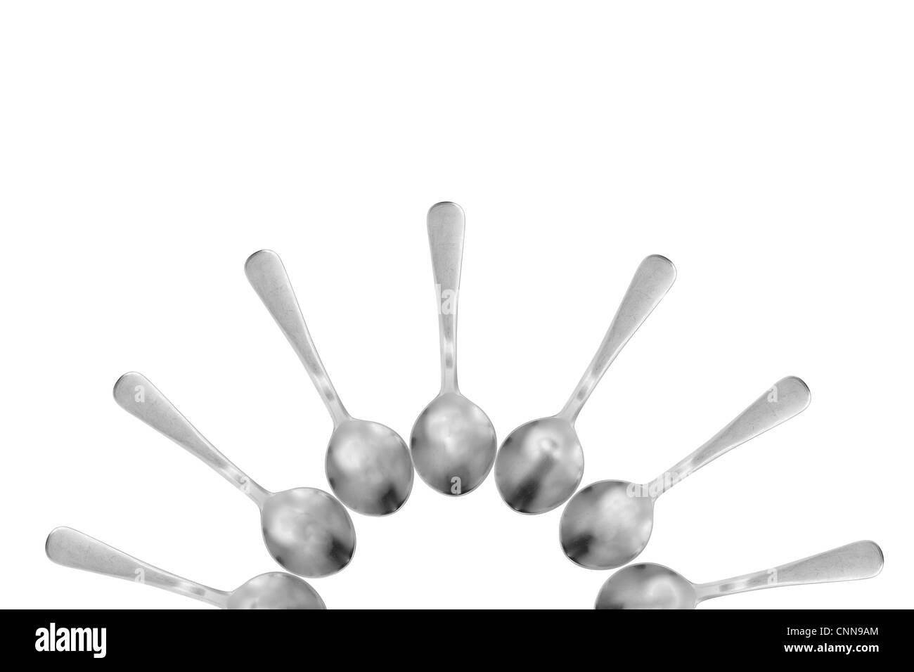 Teaspoons illustrating breakfast abstract Banque D'Images