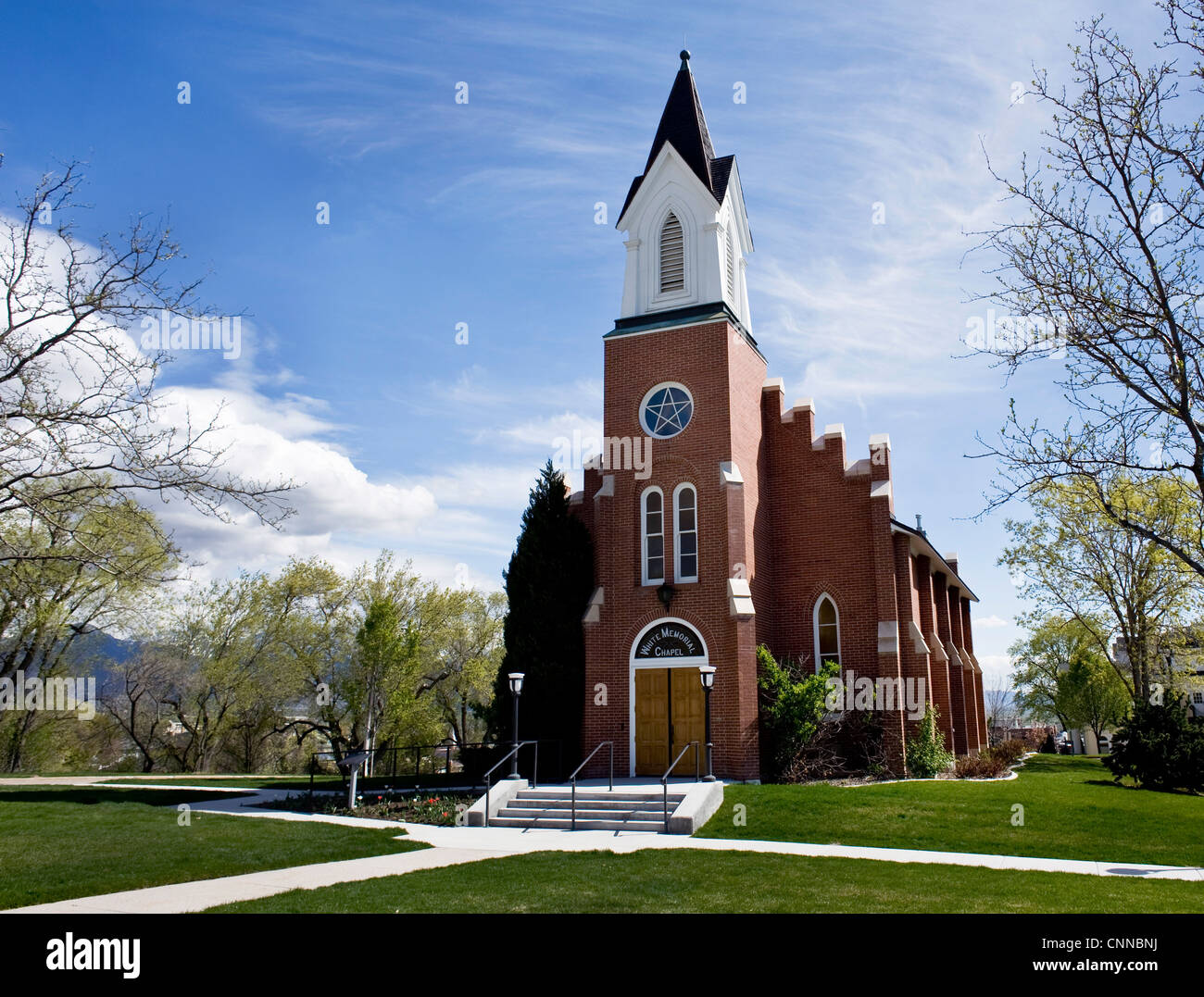 White Memorial Chapel à Salt Lake City, Utah USA. Banque D'Images