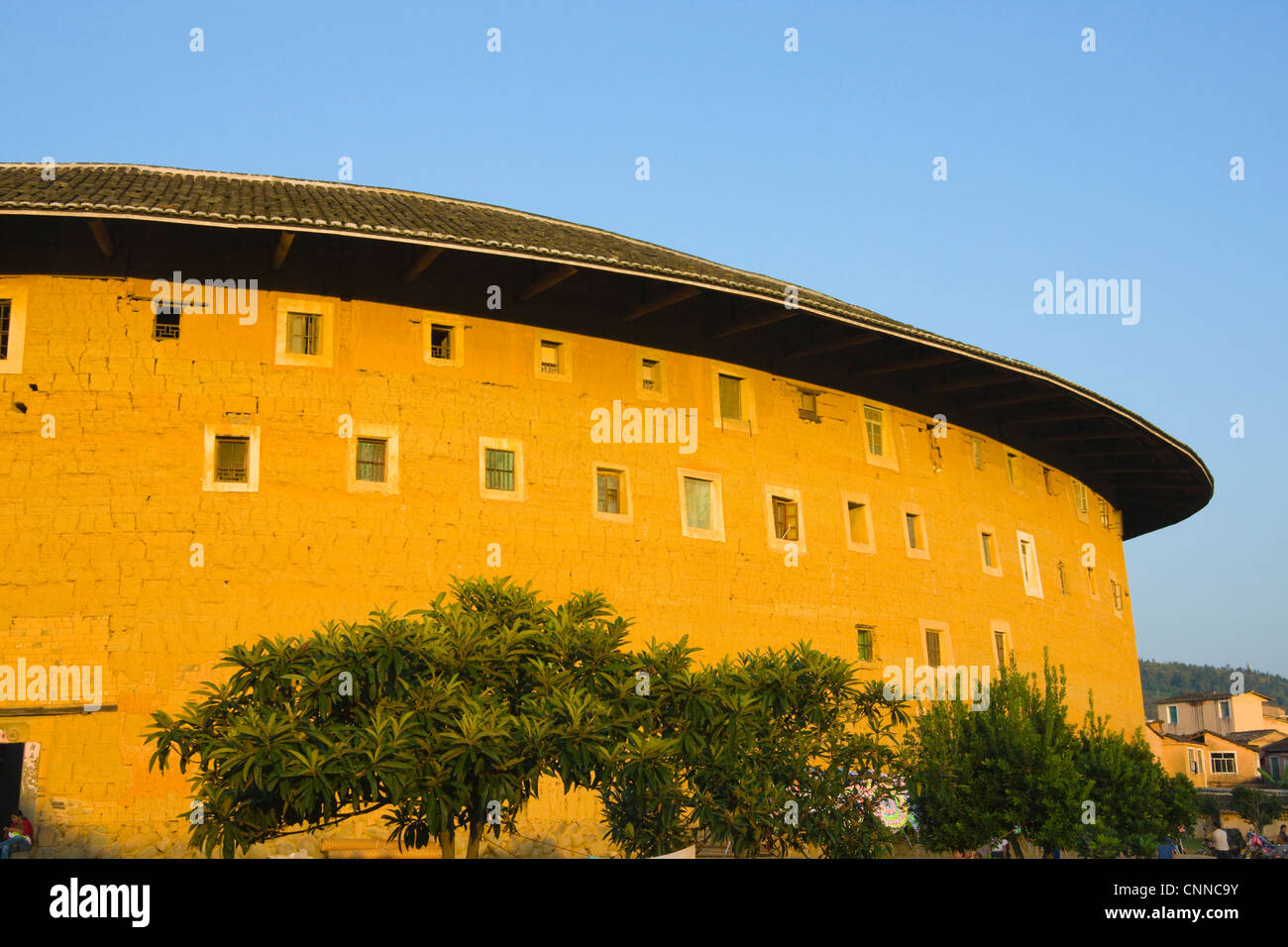 Tulou dans Gaobei Chengqi Cluster Tulou, UNESCO World Heritage site, Yongding, Fujian, Chine Banque D'Images