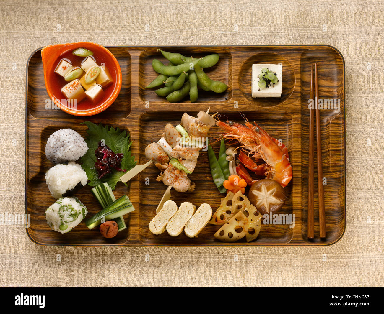 Close up de plateau de nourriture Banque D'Images