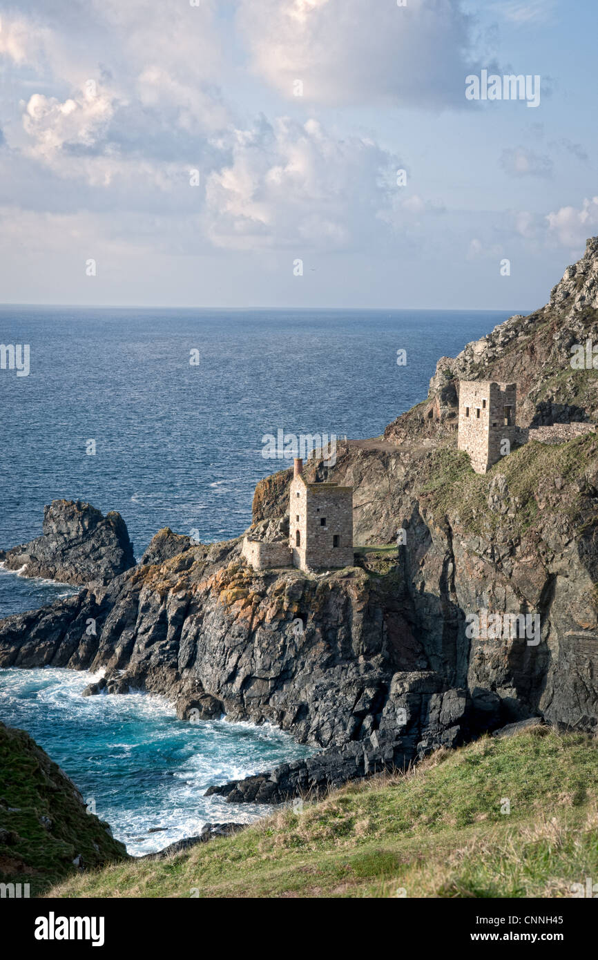 Bottalack tin mine, Cornwall. L'un des endroits d'une papule loisir à la production britannique Poldark 2015 Banque D'Images