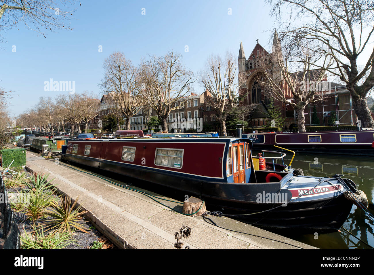 Bateau Canal Petite Venise Londres Banque D'Images