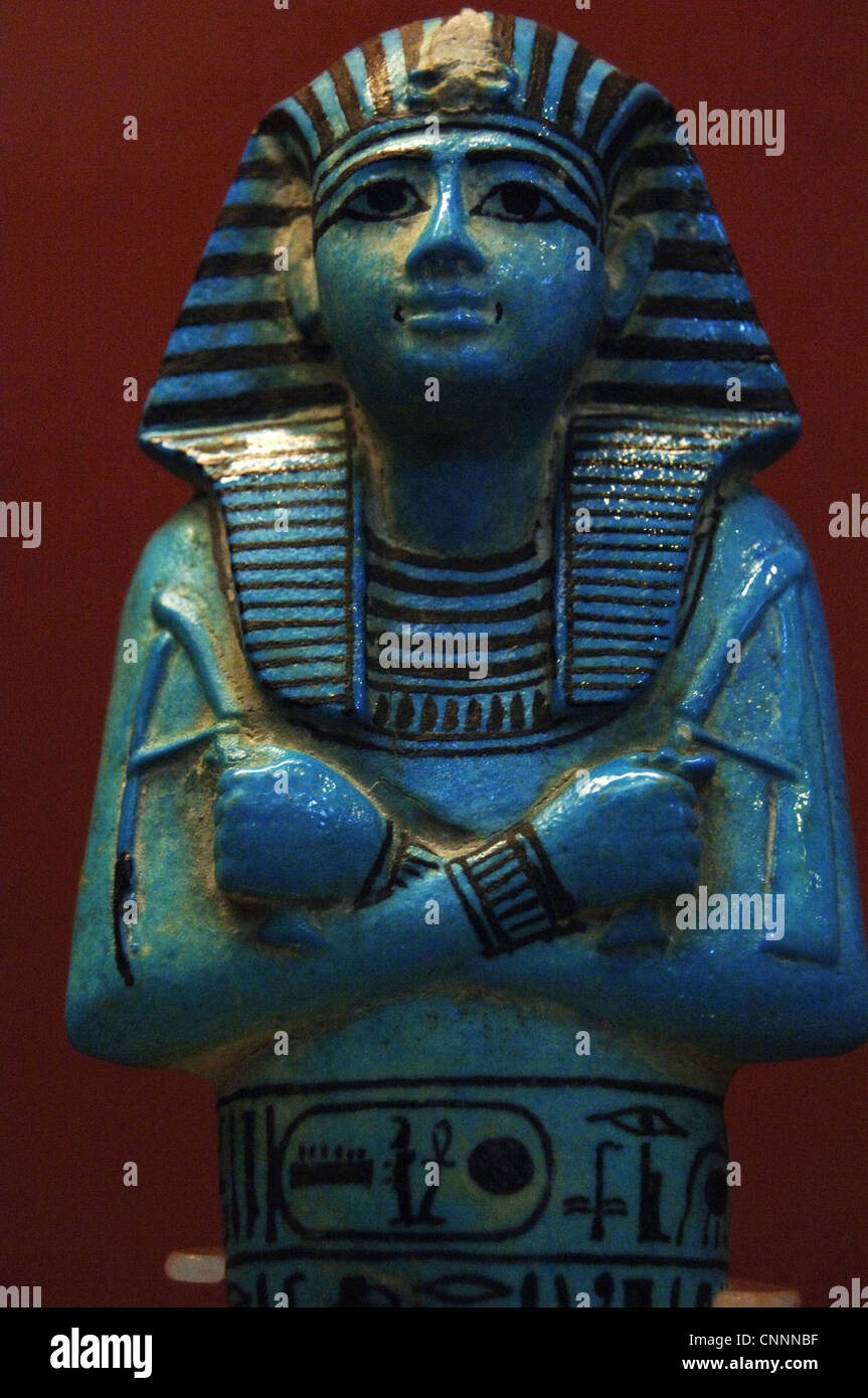 Shabti figure du roi Sety I. xixe dynastie. Nouveau Royaume. Autour de 1290 avant JC. Vallée des Rois, en Egypte. Banque D'Images