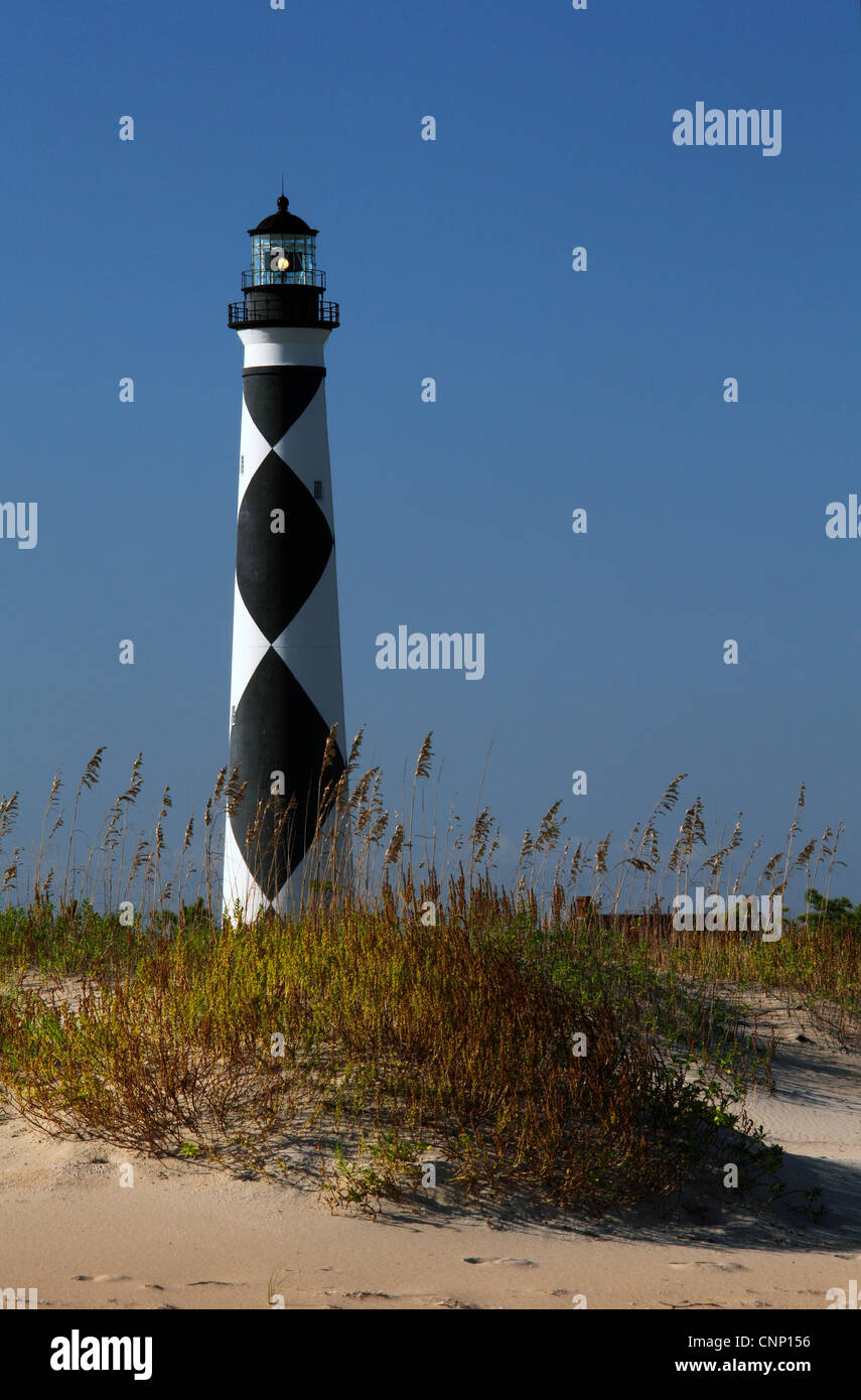 Photo de la Cape Lookout Lighthouse, Outer Banks, Caroline du Nord, États-Unis Banque D'Images